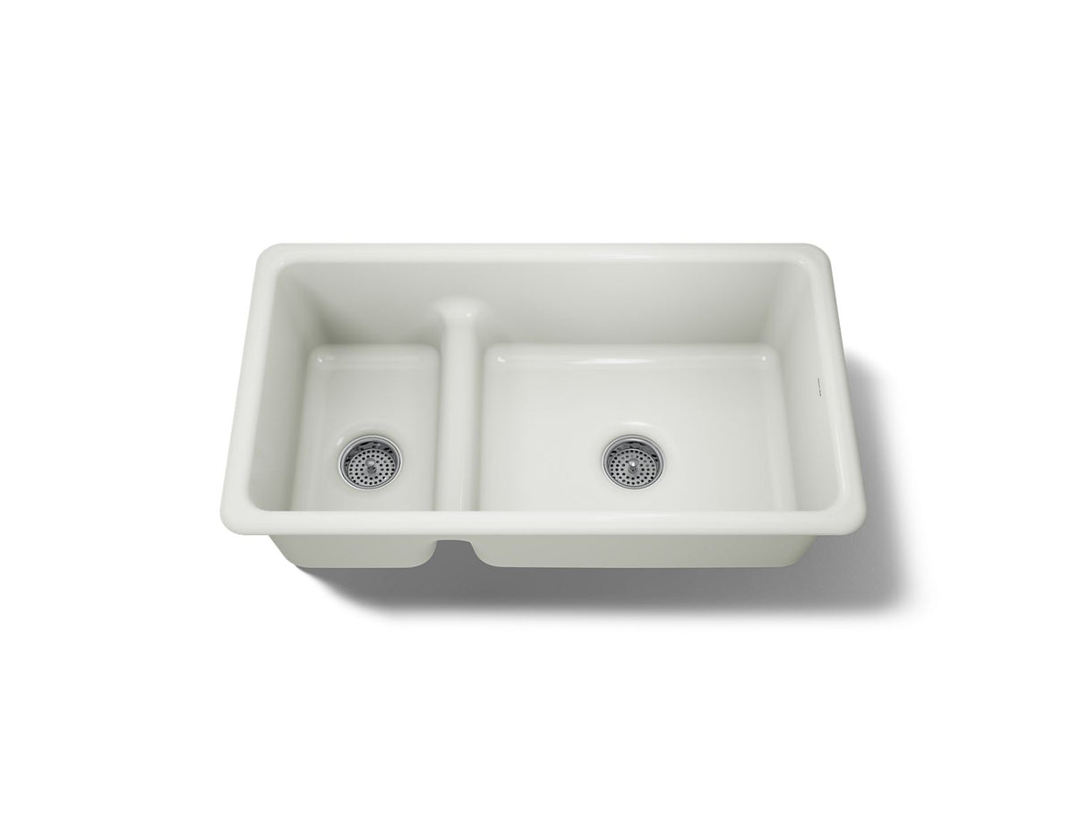 Iron/Tones® Smart Divide® 33" top-/undermount double-bowl kitchen sink