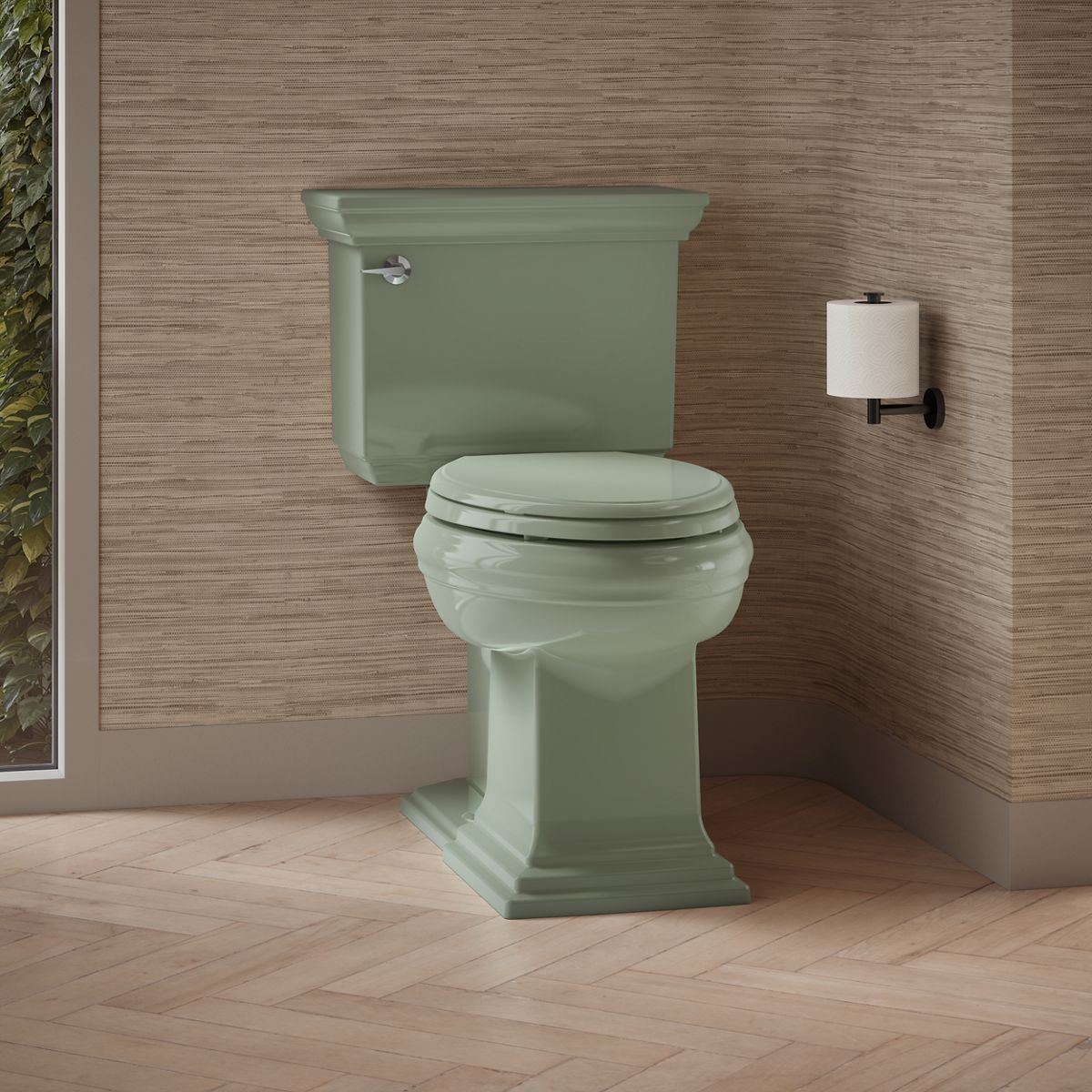 Memoirs® Stately Two-piece elongated toilet with concealed trapway, 1.28 gpf