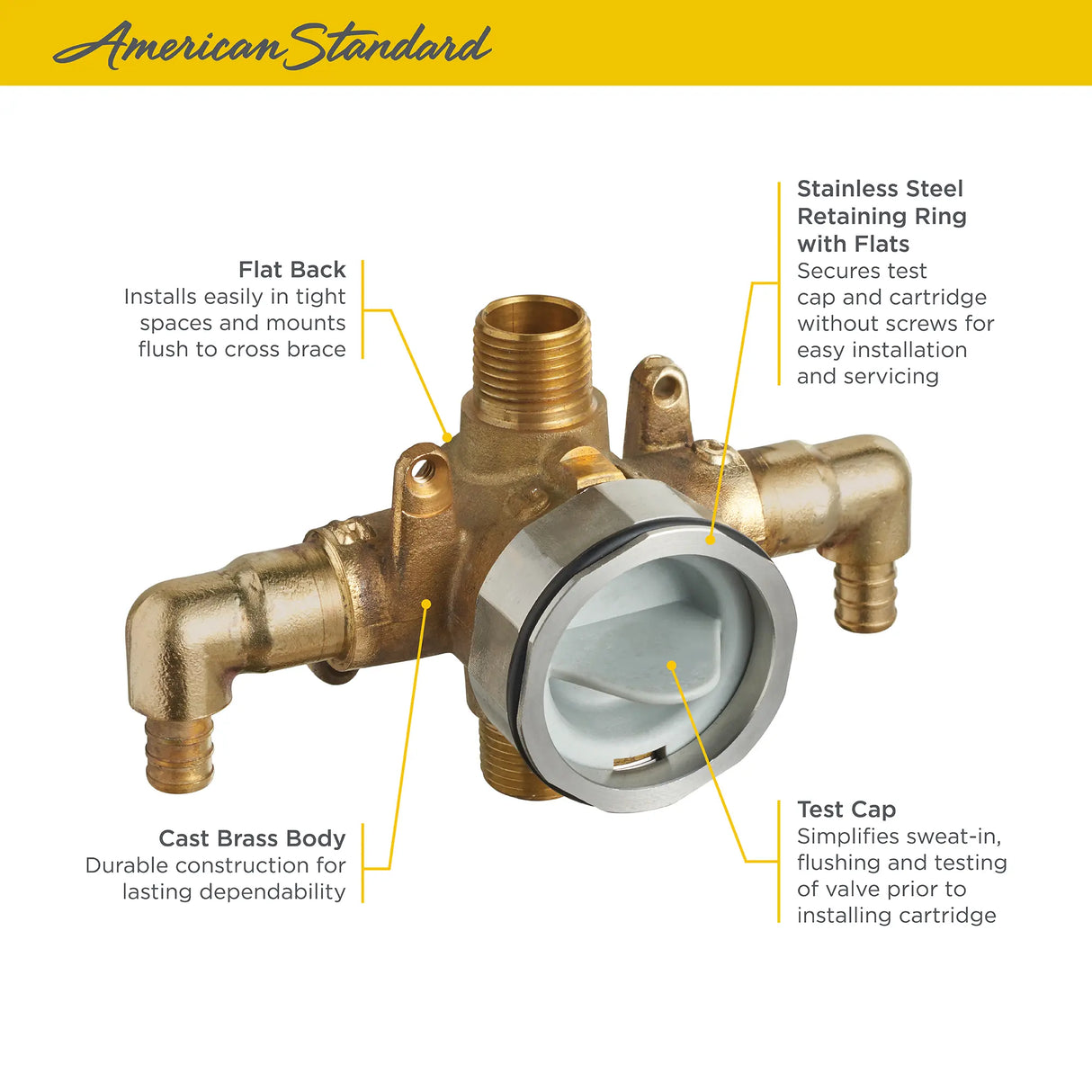 Flash® Shower Rough-In Valve With PEX Inlet Elbows/Universal Outlets for Crimp Ring System