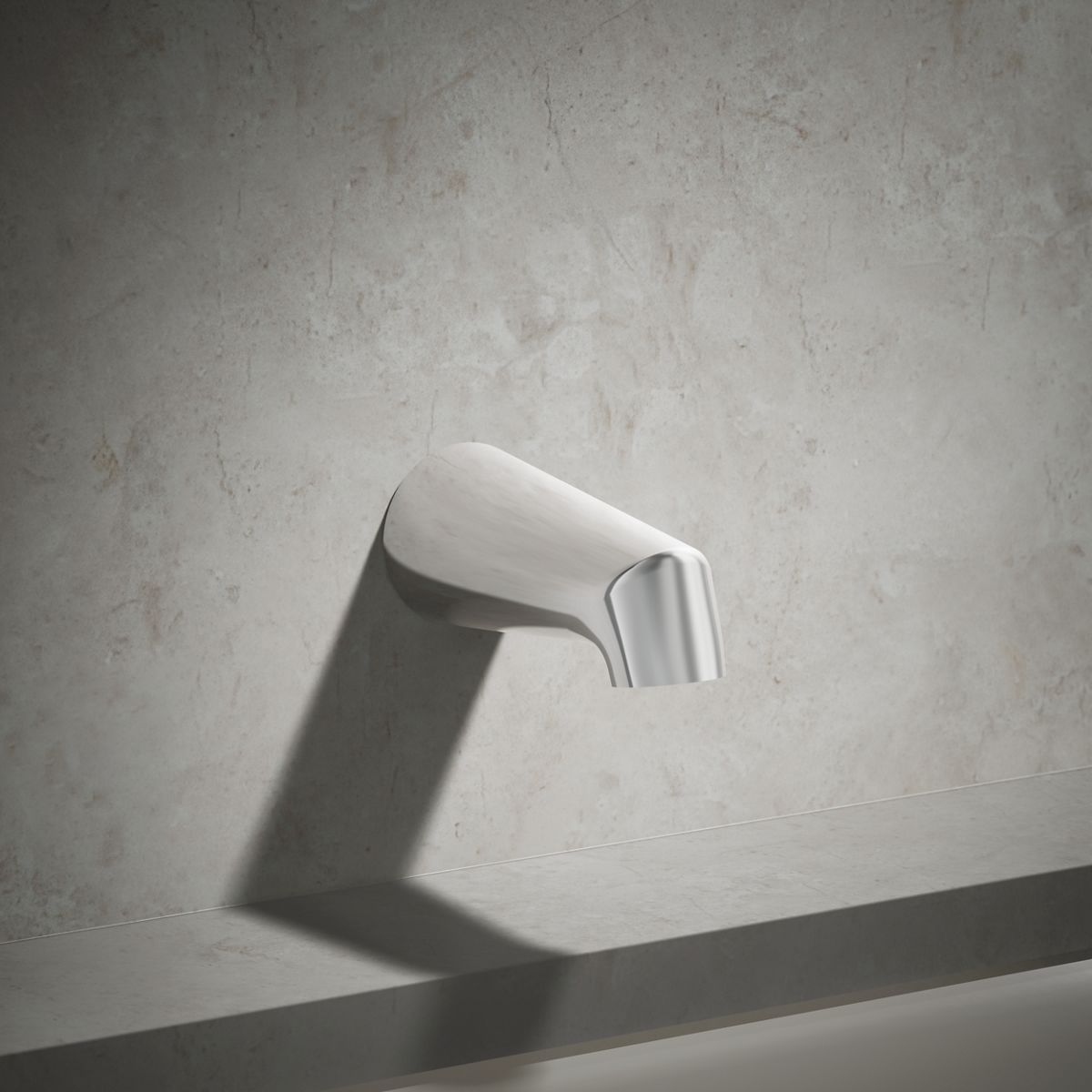 Antique 4-7/8" non-diverter bath spout