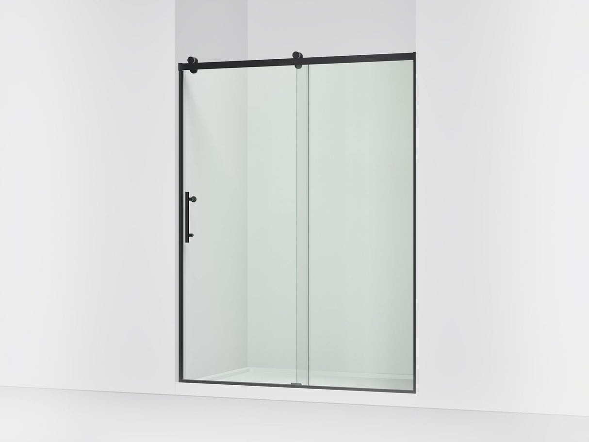 Rely® 56-5/8"-59-5/8" W x 76.99" H sliding shower door with 3/8"-thick Crystal Clear glass