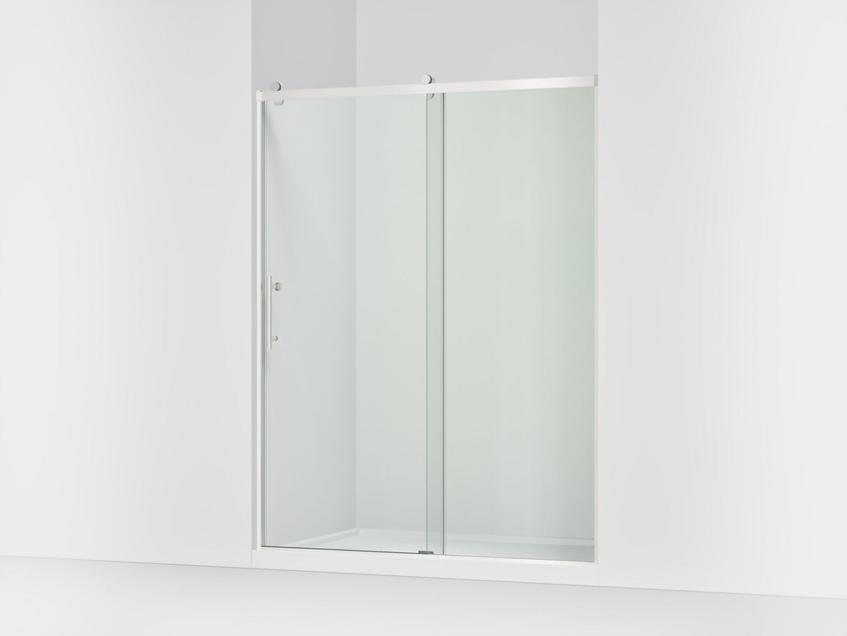 Rely® 56-5/8"-59-5/8" W x 76.99" H sliding shower door with 3/8"-thick Crystal Clear glass
