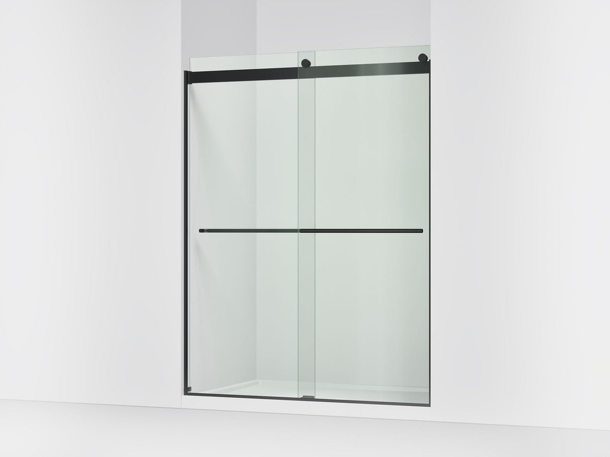 Levity® Plus 56-5/8"-59-5/8" W x 77.53" H bypass shower door with 5/16"-thick Crystal Clear glass