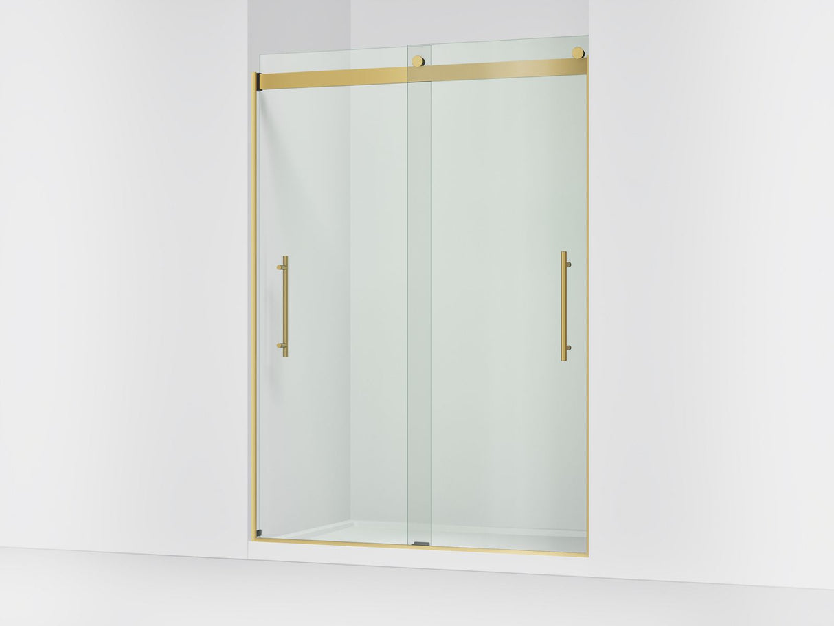 Levity® Plus 56-5/8"-59-5/8" W x 81.61" H bypass shower door with 3/8"-thick Crystal Clear glass
