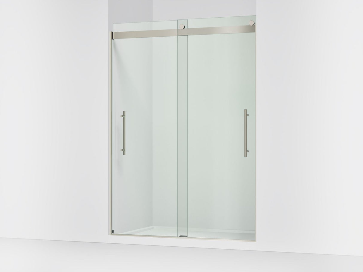 Levity® Plus 56-5/8"-59-5/8" W x 81.61" H bypass shower door with 3/8"-thick Crystal Clear glass
