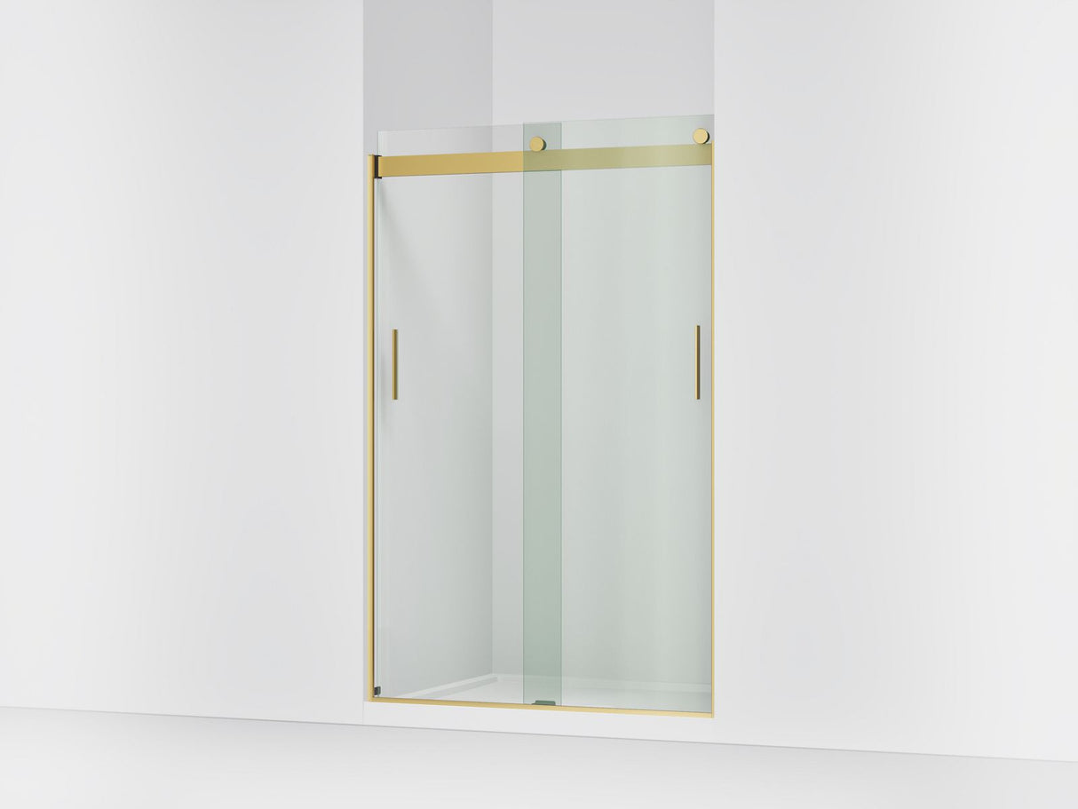 Levity® 44-11/16"-47-5/8" W x 74" H bypass shower door with 1/4"-thick Crystal Clear glass