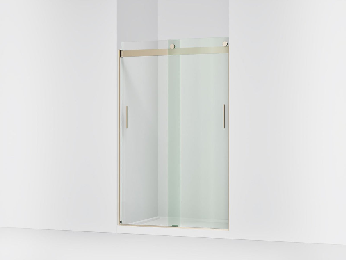 Levity® 44-11/16"-47-5/8" W x 74" H bypass shower door with 1/4"-thick Crystal Clear glass