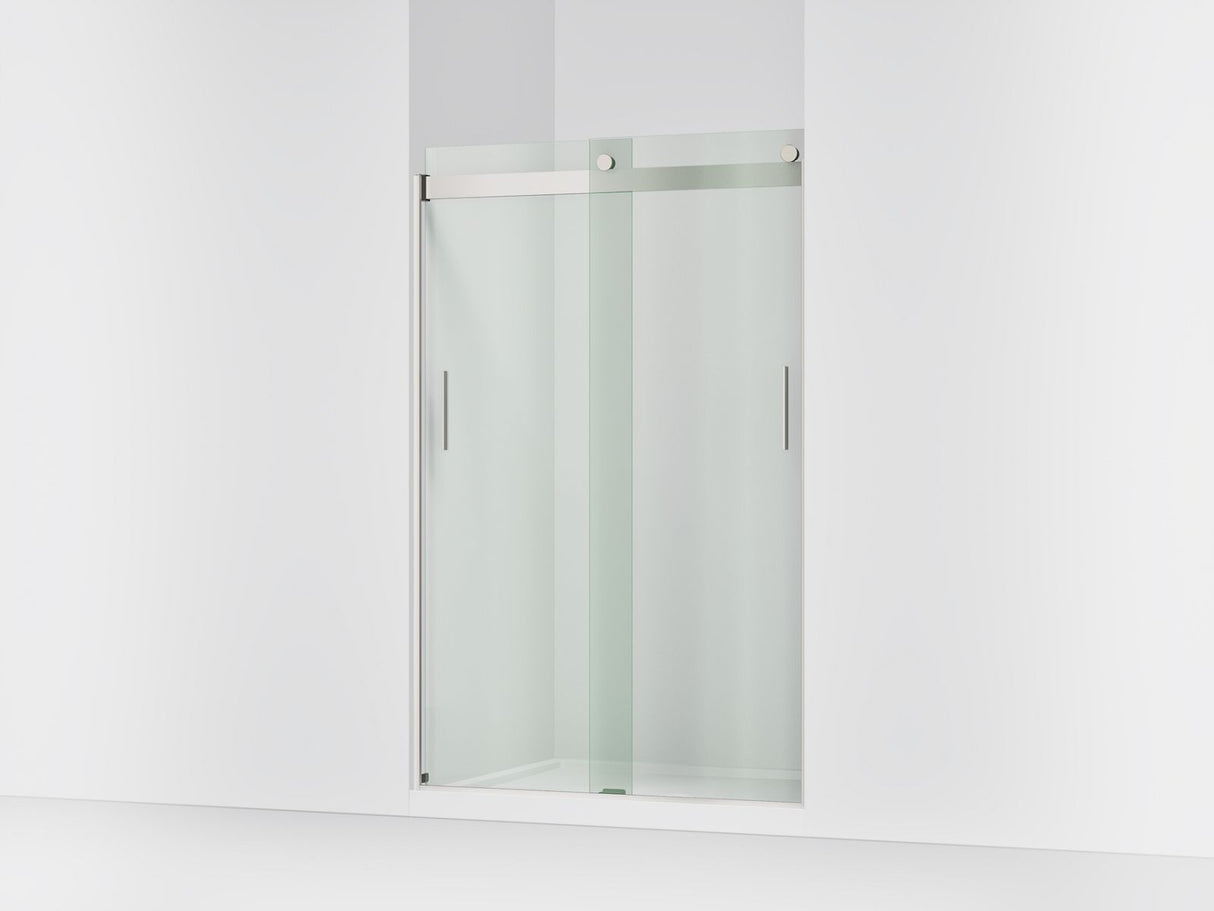 Levity® 44-11/16"-47-5/8" W x 74" H bypass shower door with 1/4"-thick Crystal Clear glass