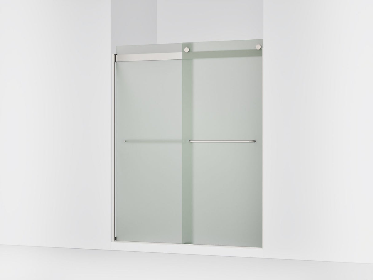 Levity® 56-5/8"-59-5/8" W x 74" H bypass shower door with 1/4"-thick Frosted glass