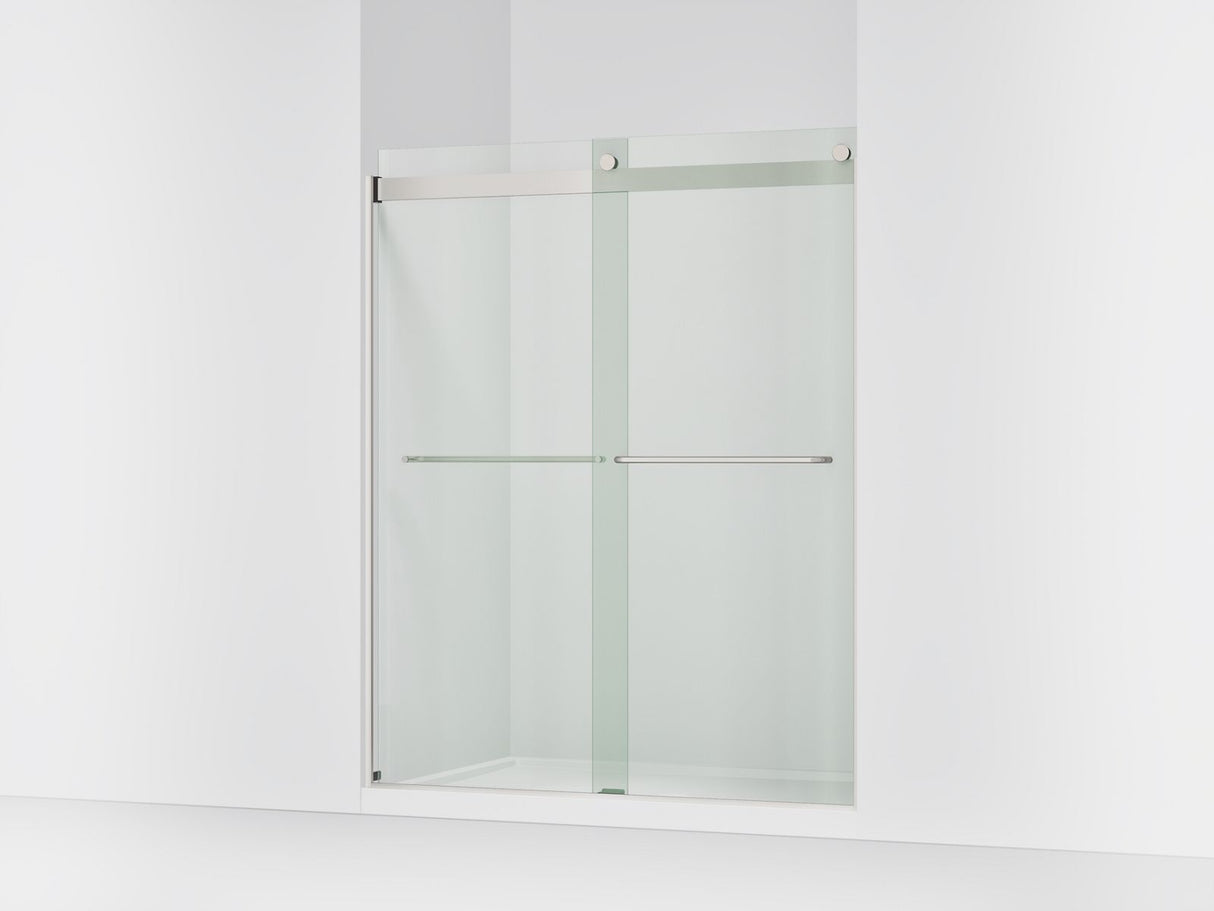 Levity® 56-5/8"-59-5/8" W x 74" H bypass shower door with 1/4"-thick Crystal Clear glass
