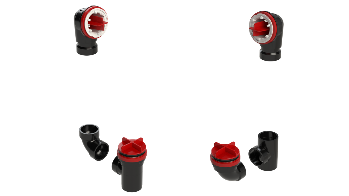 ABS TOTAL 1™ W/O TESTABLE ROUGH-IN KIT - FULL KIT (LESS PIPE, WITH TEE AND EL) (7060TDRI-K)