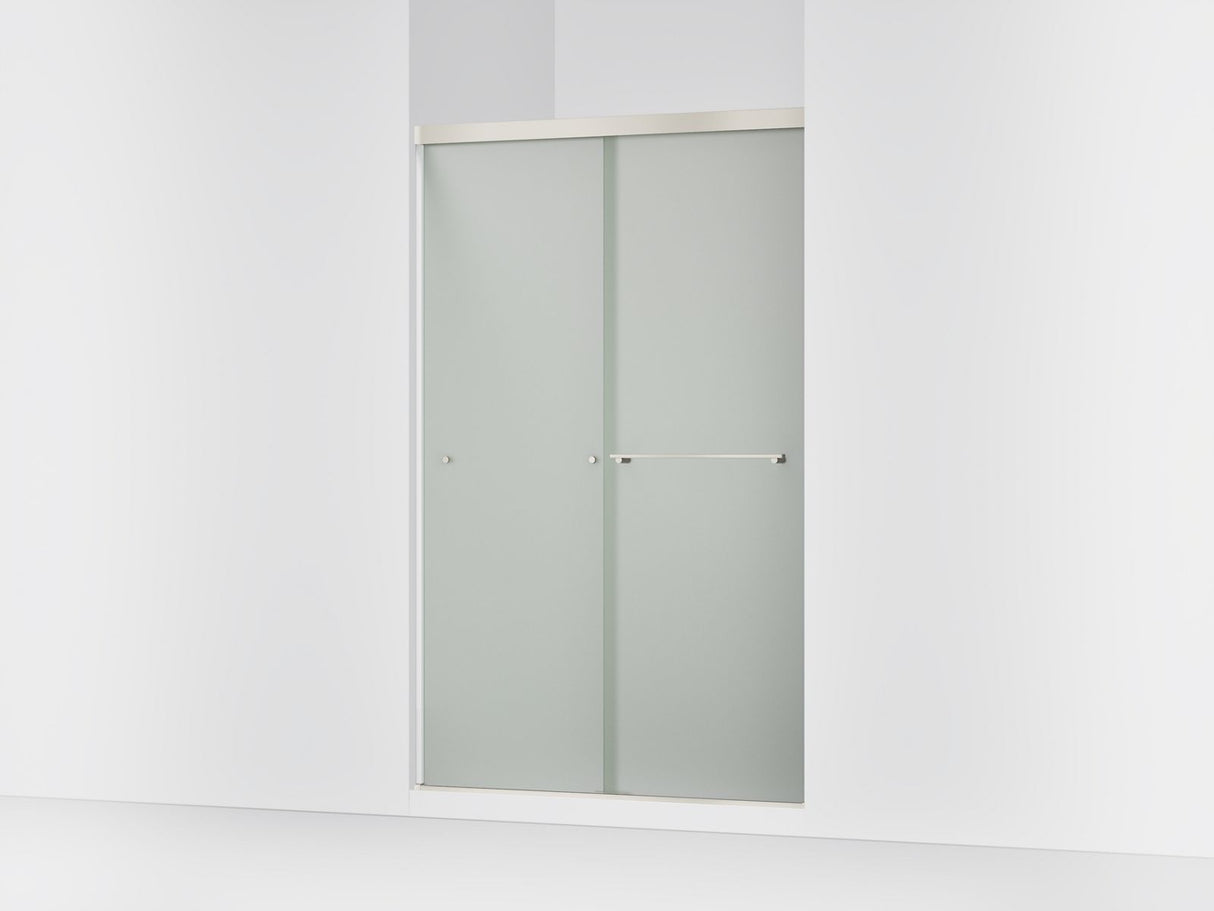Revel® 44-5/8"-47-5/8" W x 76" H bypass shower door with 5/16"-thick Frosted glass