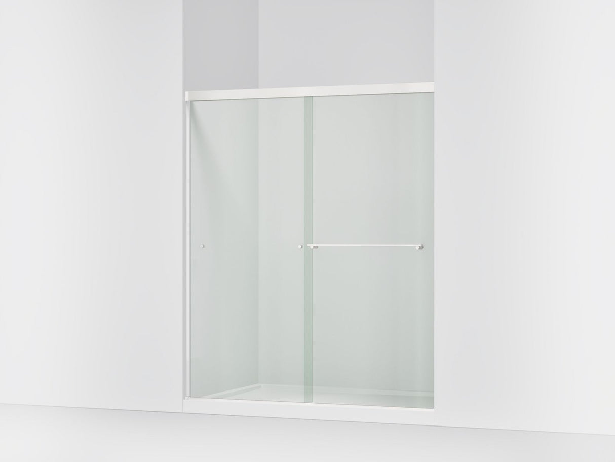 Revel® 55-5/8"-59-5/8" W x 70" H bypass shower door with 1/4"-thick Crystal Clear glass