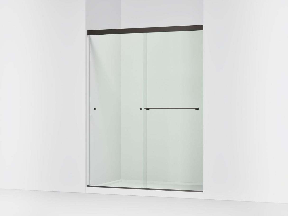 Revel® 55-5/8"-59-5/8" W x 76" H bypass shower door with 5/16"-thick Crystal Clear glass