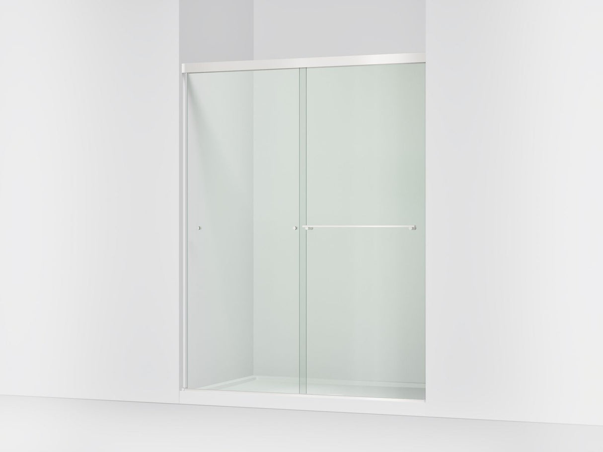 Revel® 55-5/8"-59-5/8" W x 76" H bypass shower door with 5/16"-thick Crystal Clear glass