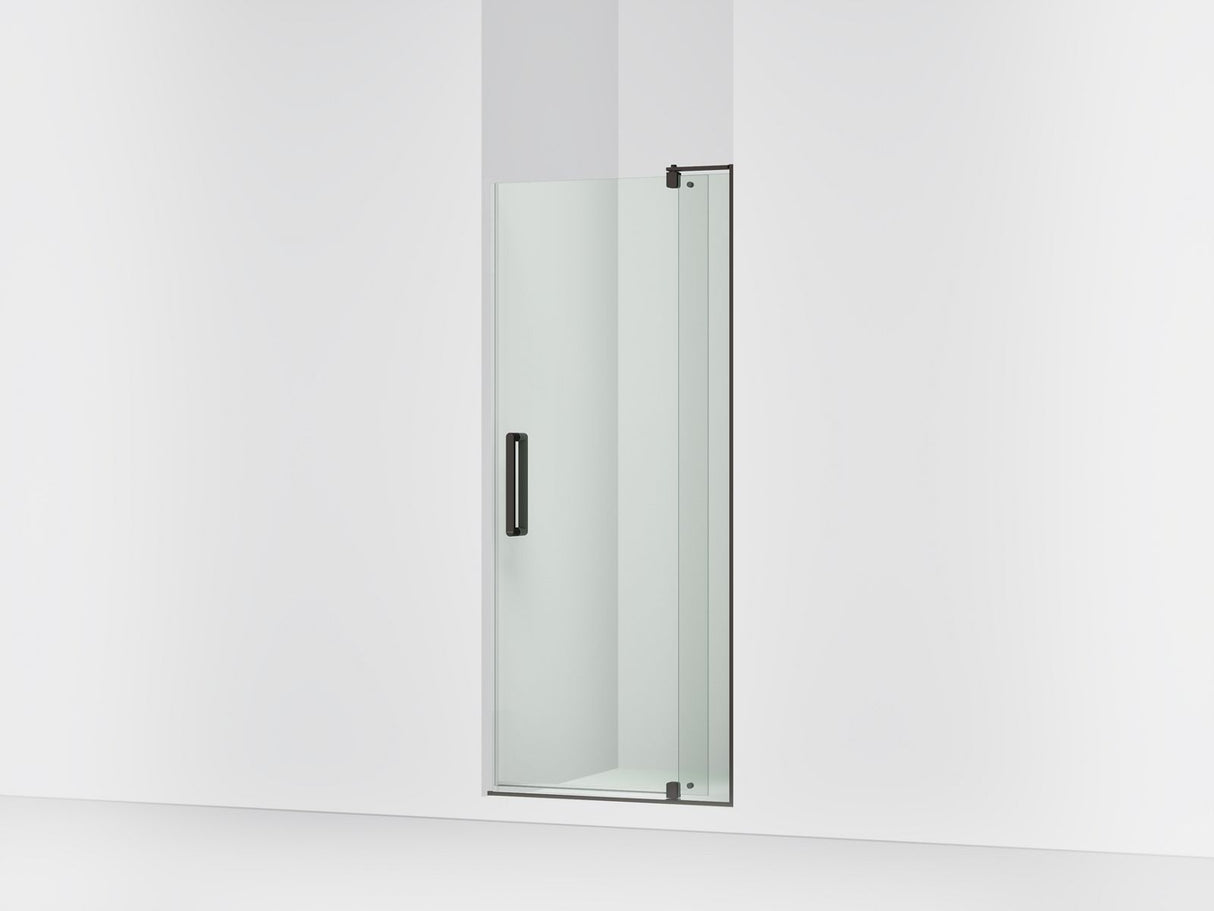 Revel® 31-1/8"-36" W x 70" H pivot shower door with 1/4"-thick Crystal Clear glass