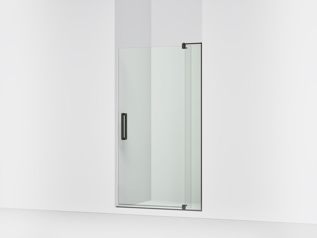 Revel® 39-1/8"-44" W x 70" H pivot shower door with 5/16"-thick Crystal Clear glass