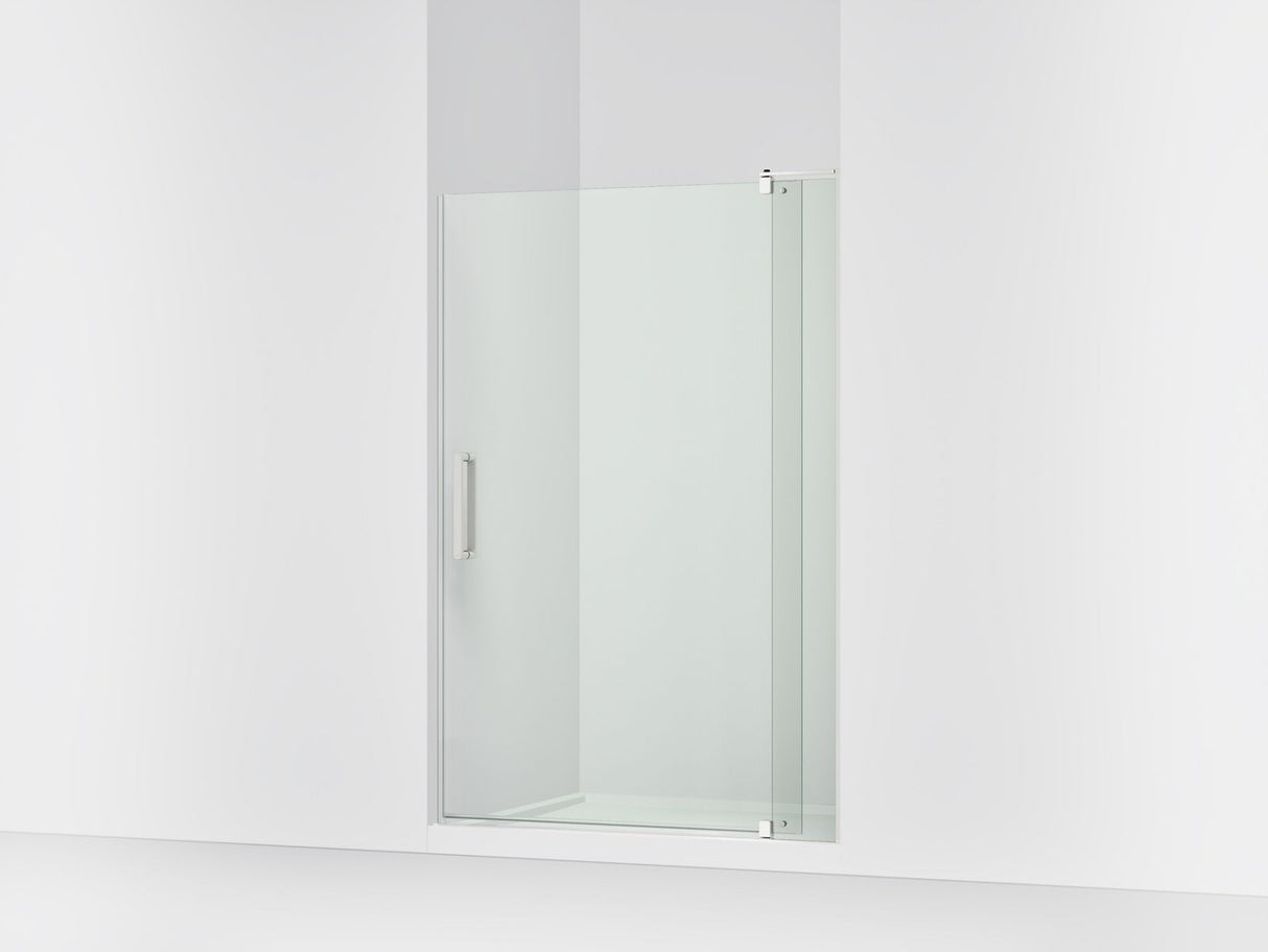Revel® 43-1/8"-48" W x 70" H pivot shower door with 5/16"-thick Crystal Clear glass