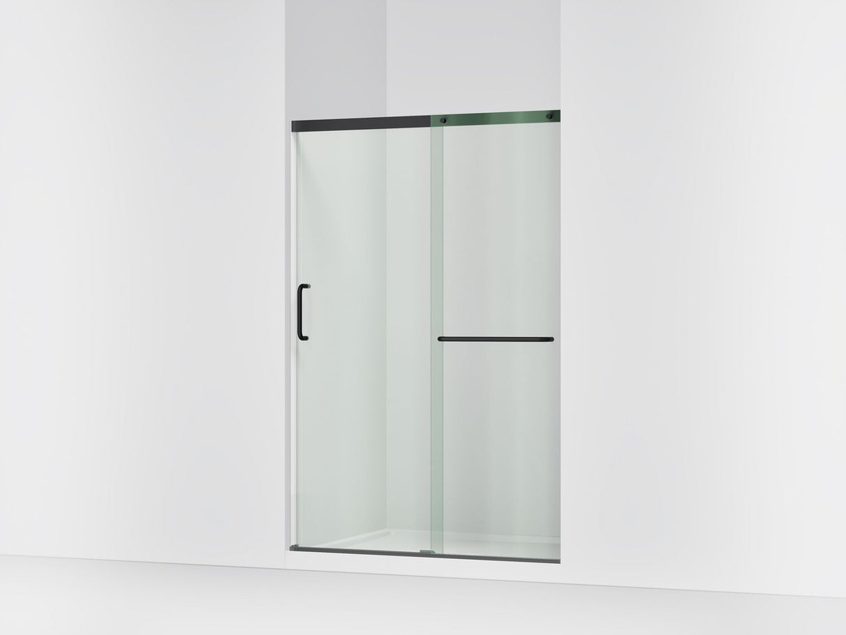 Elate® 50-1/4"-53-5/8" W x 70-1/2" H sliding shower door with 1/4"-thick Crystal Clear glass