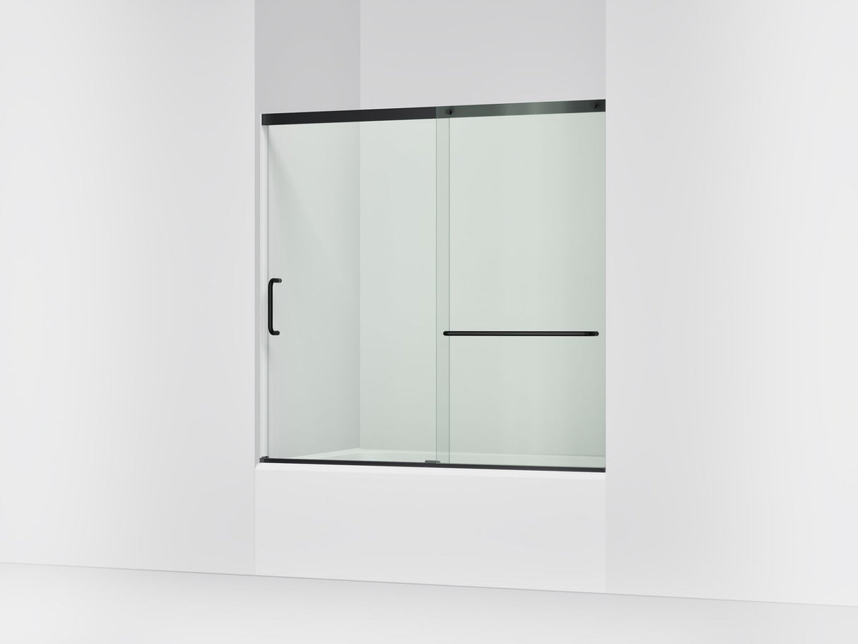 Elate® 56-1/4"-59-5/8" W x 56-3/4" H sliding bath door with 1/4"-thick Crystal Clear glass