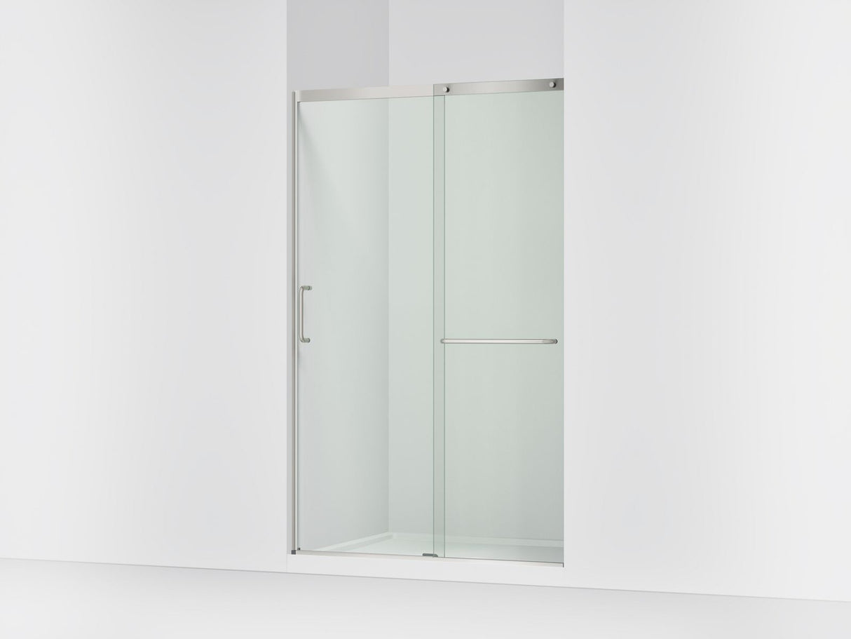 Elate® 50-1/4"-53-5/8" W x 75-1/2" H sliding shower door with 5/16"-thick Crystal Clear glass