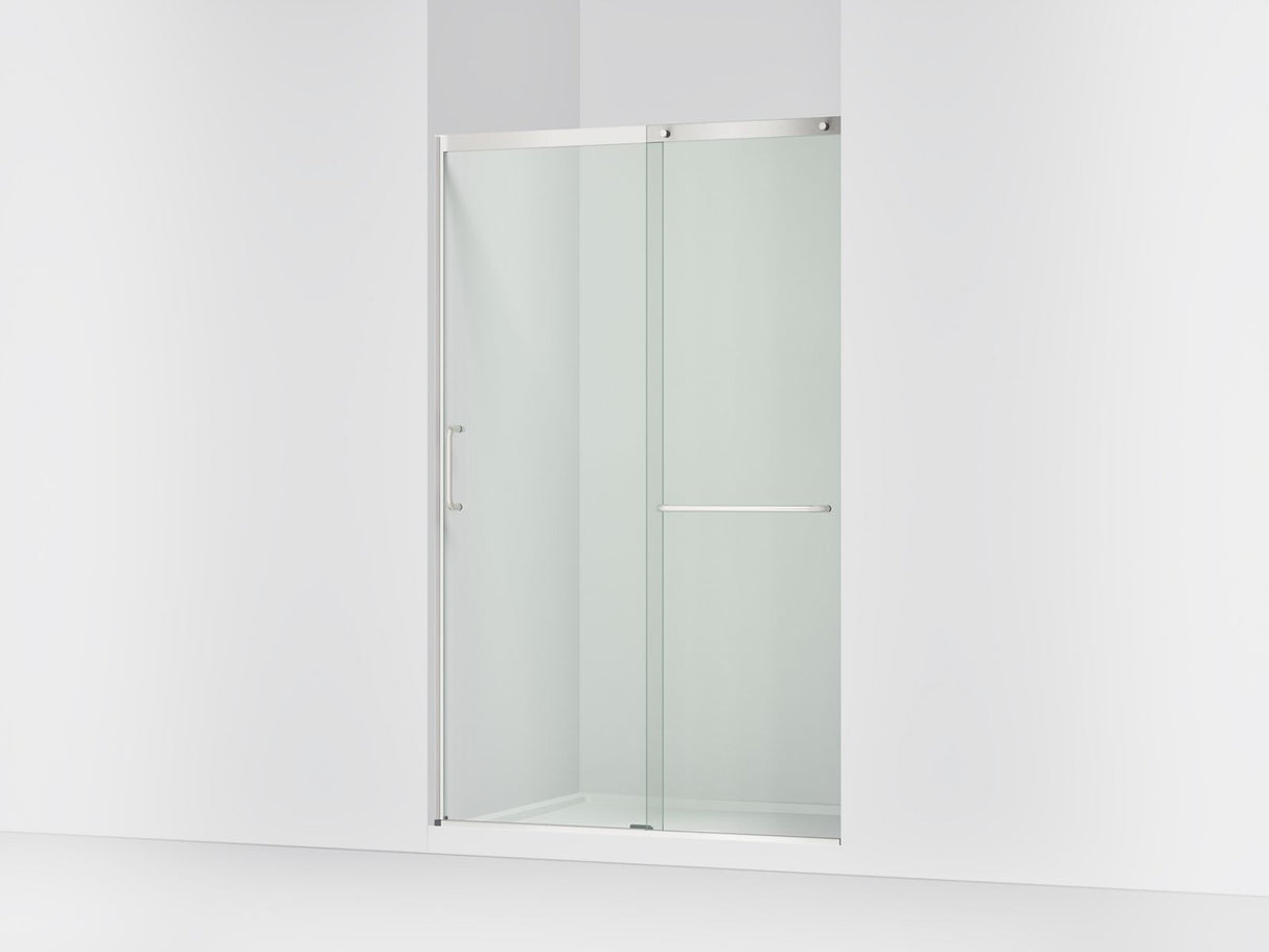 Elate® 44-1/4"-47-5/8" W x 75-1/2" H sliding shower door with 5/16"-thick Crystal Clear glass
