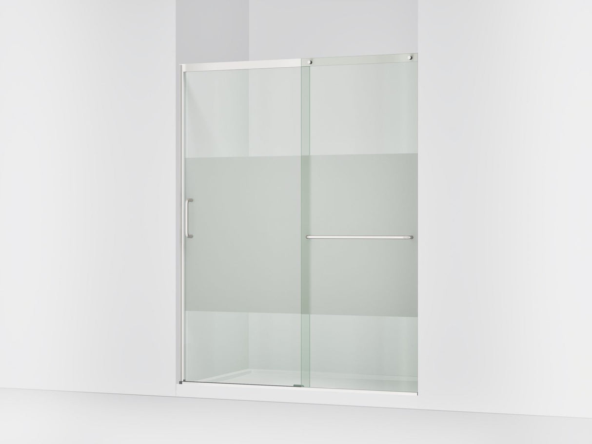 Elate® 56-1/4"-59-5/8" W x 75-1/2" H sliding shower door with 5/16"-thick Crystal Clear glass