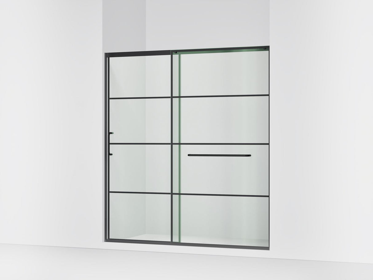 Elate® 68-1/4"-71-5/8" W x 75-1/2" H sliding shower door with 5/16"-thick Crystal Clear glass