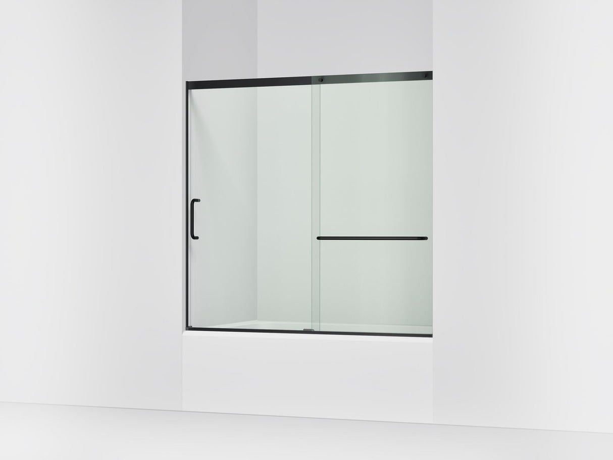 Elate® 56-1/4"-59-5/8" W x 56-3/4" H sliding bath door with 5/16"-thick Crystal Clear glass