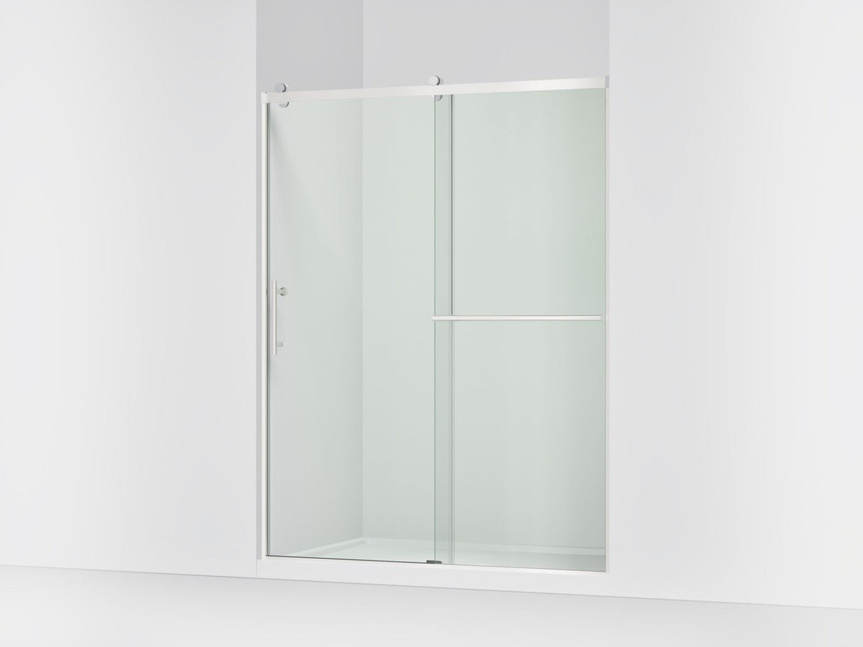 Rely® 56-5/8"-59-5/8" W x 76.99" H sliding shower door with 3/8"-thick Crystal Clear glass