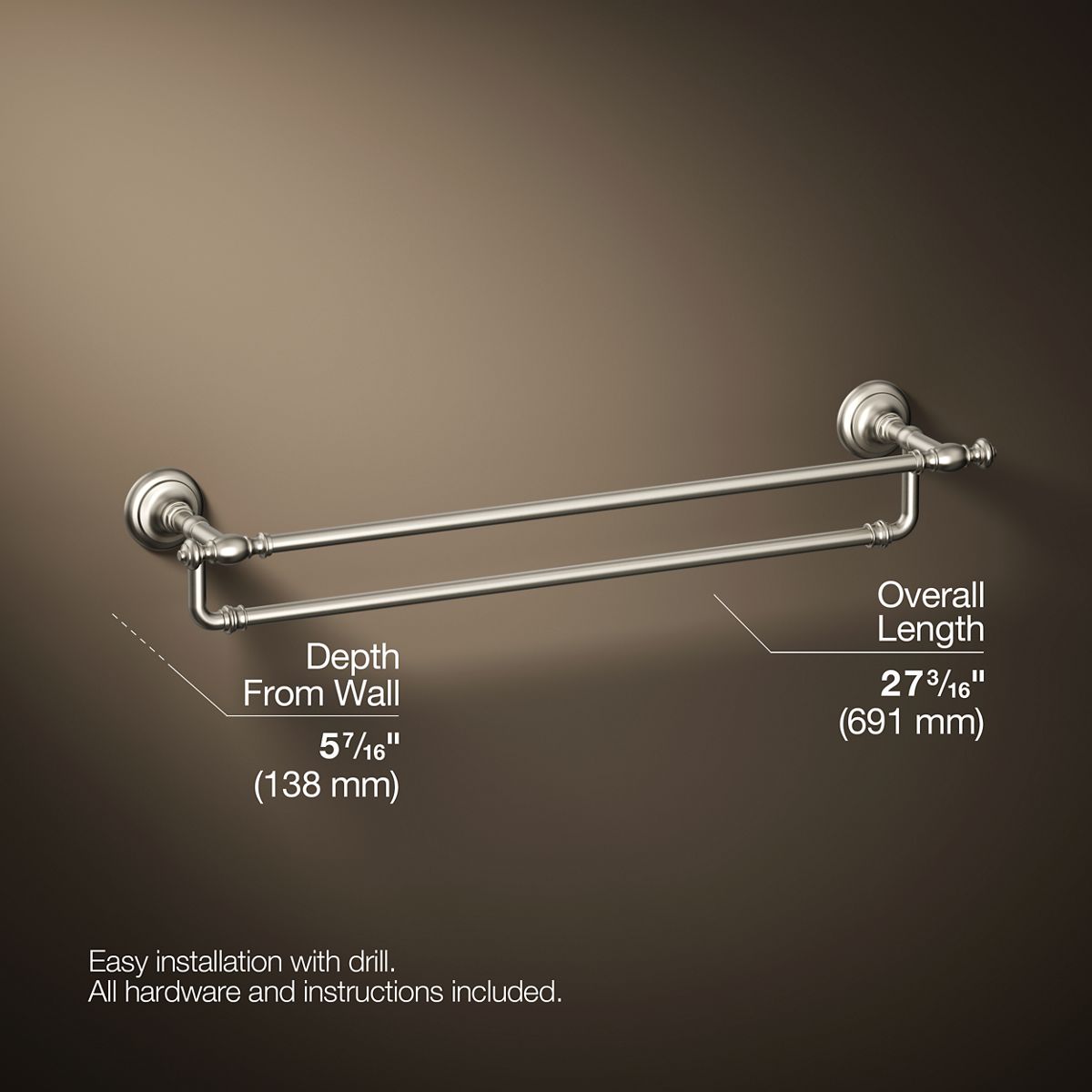 Artifacts® 24" double towel bar
