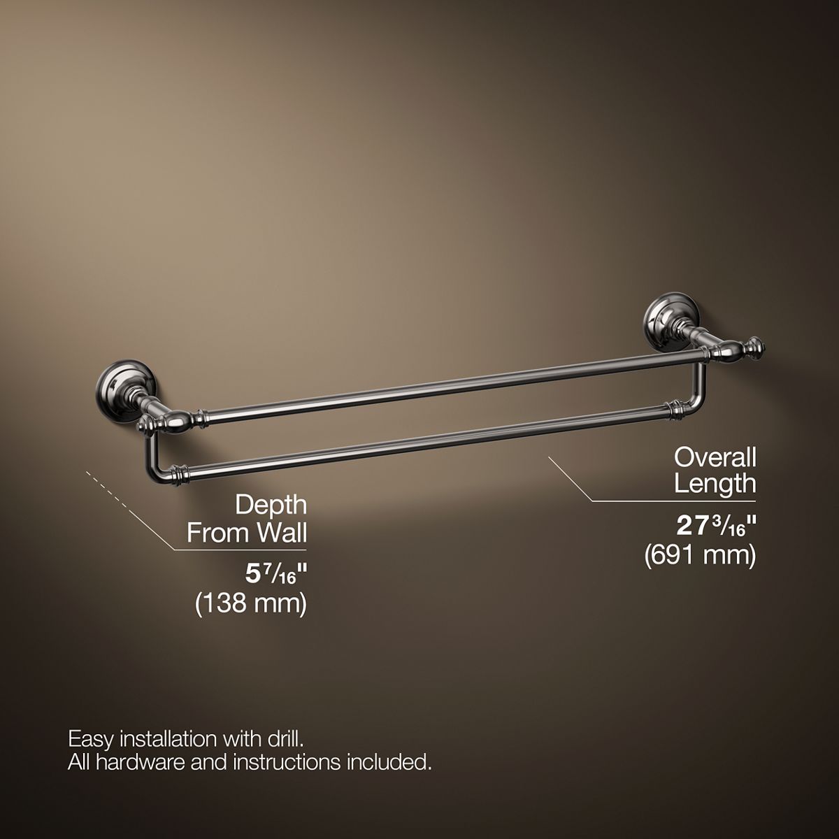 Artifacts® 24" double towel bar