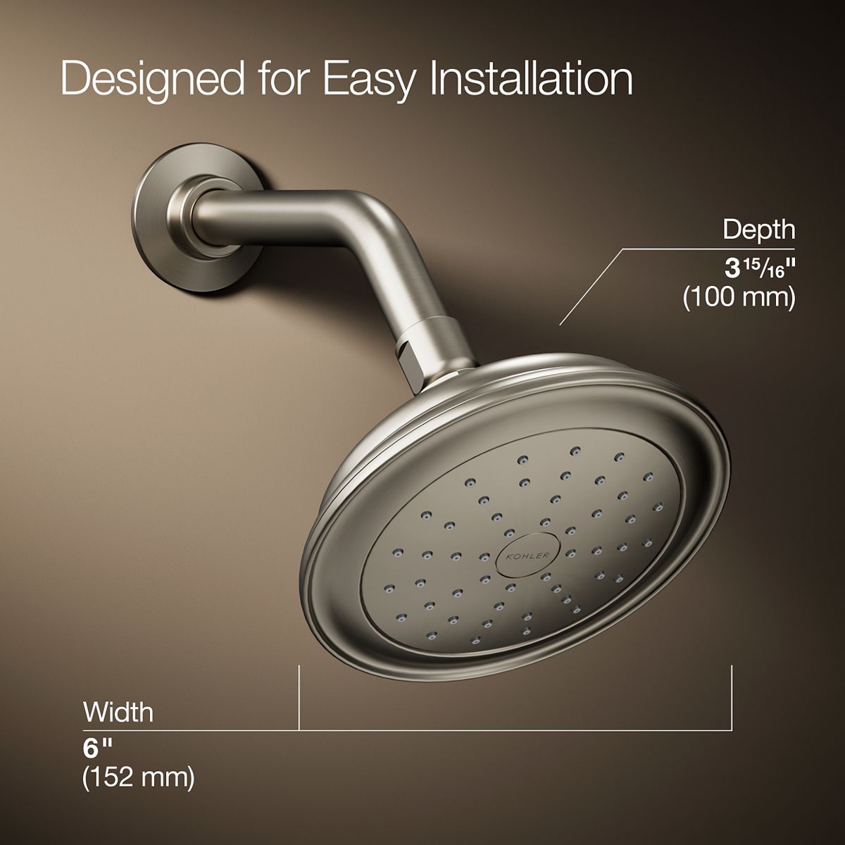 Artifacts® Single-function showerhead, 1.75 gpm