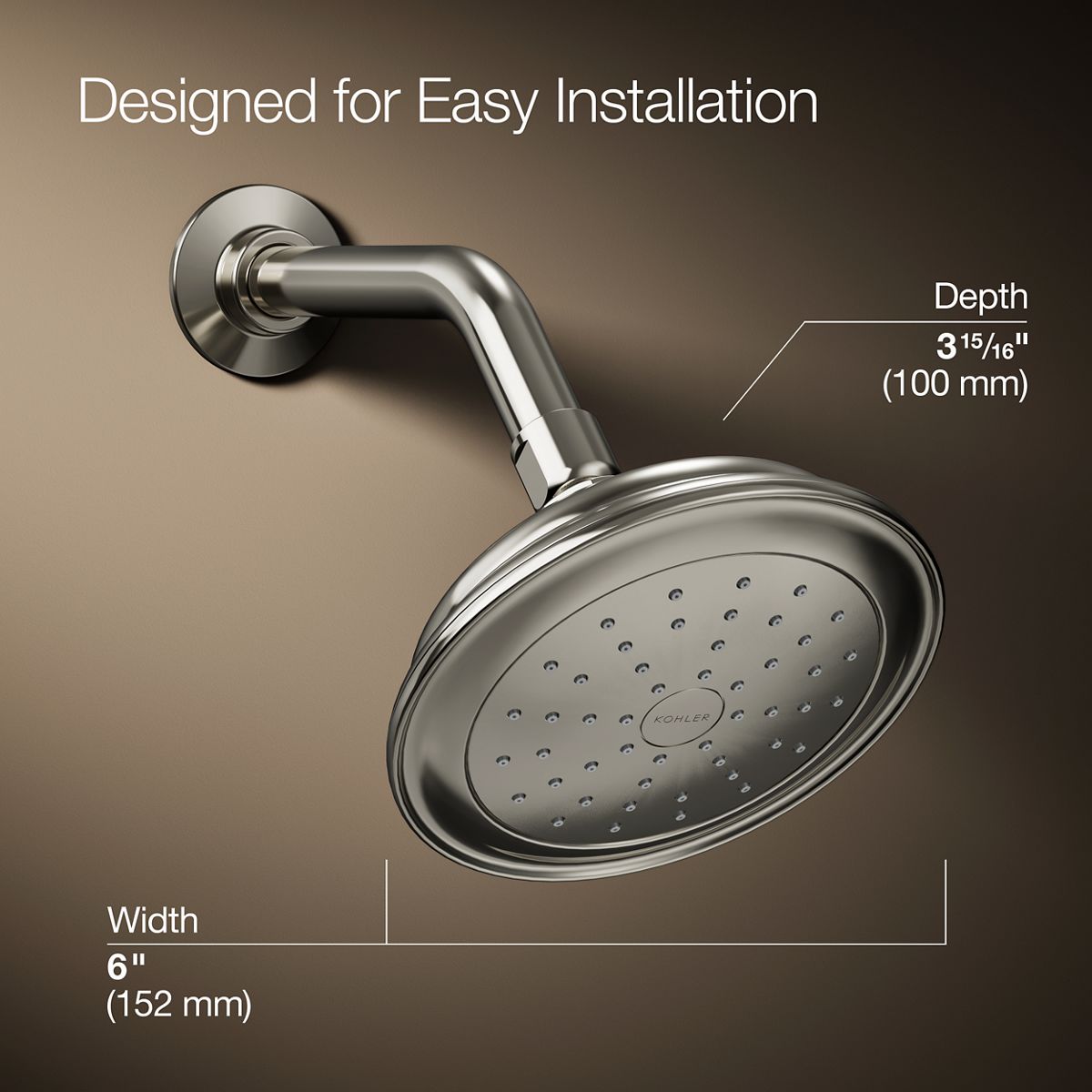 Artifacts® Single-function showerhead, 2.5 gpm