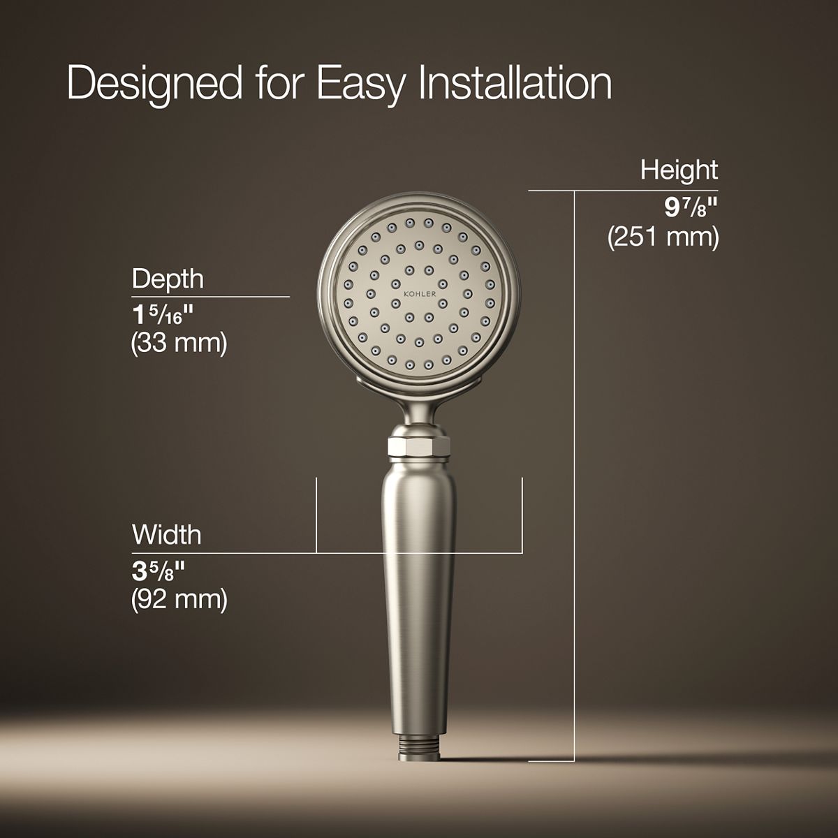 Artifacts® Single-function handshower, 2.5 gpm