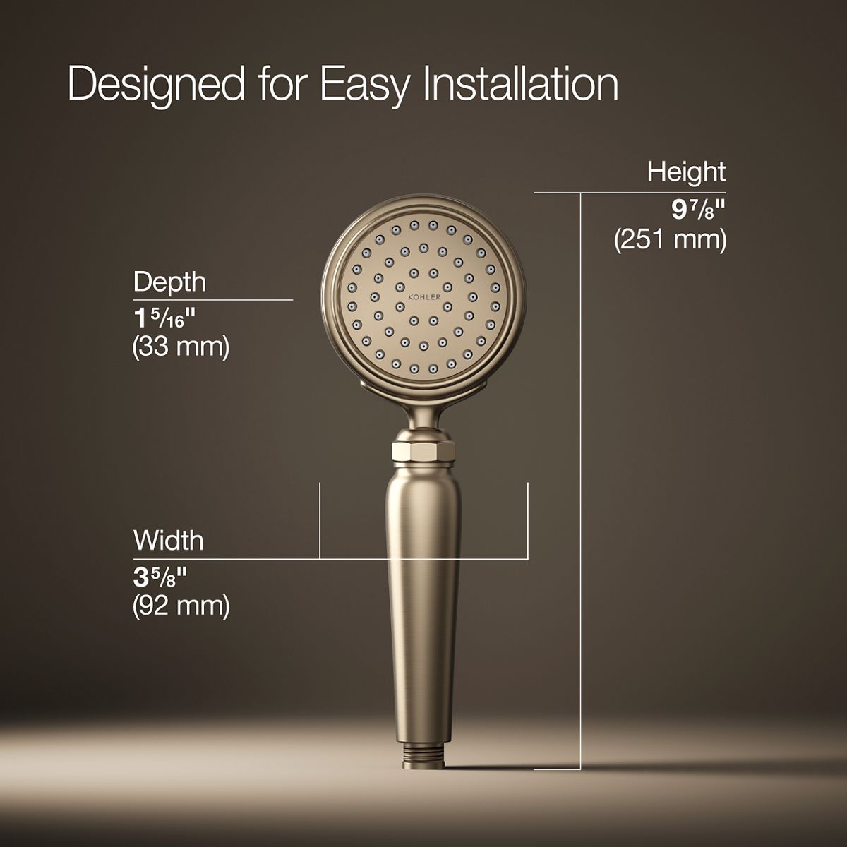 Artifacts® Single-function handshower, 1.75 gpm