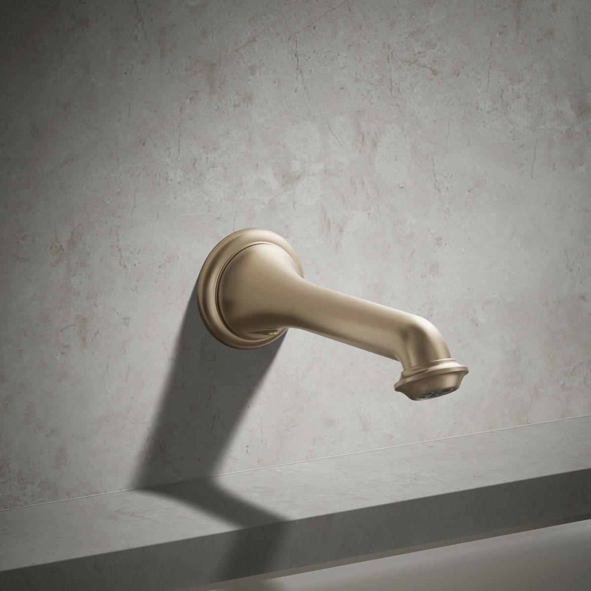 Artifacts® Wall-mount bath spout with turned design
