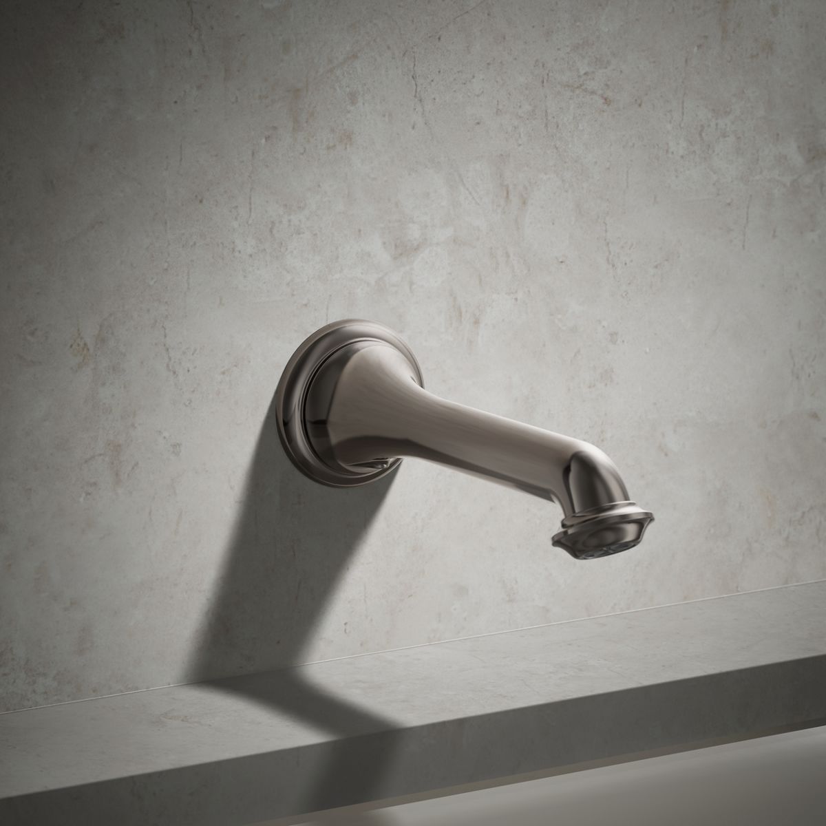 Artifacts® Wall-mount bath spout with turned design