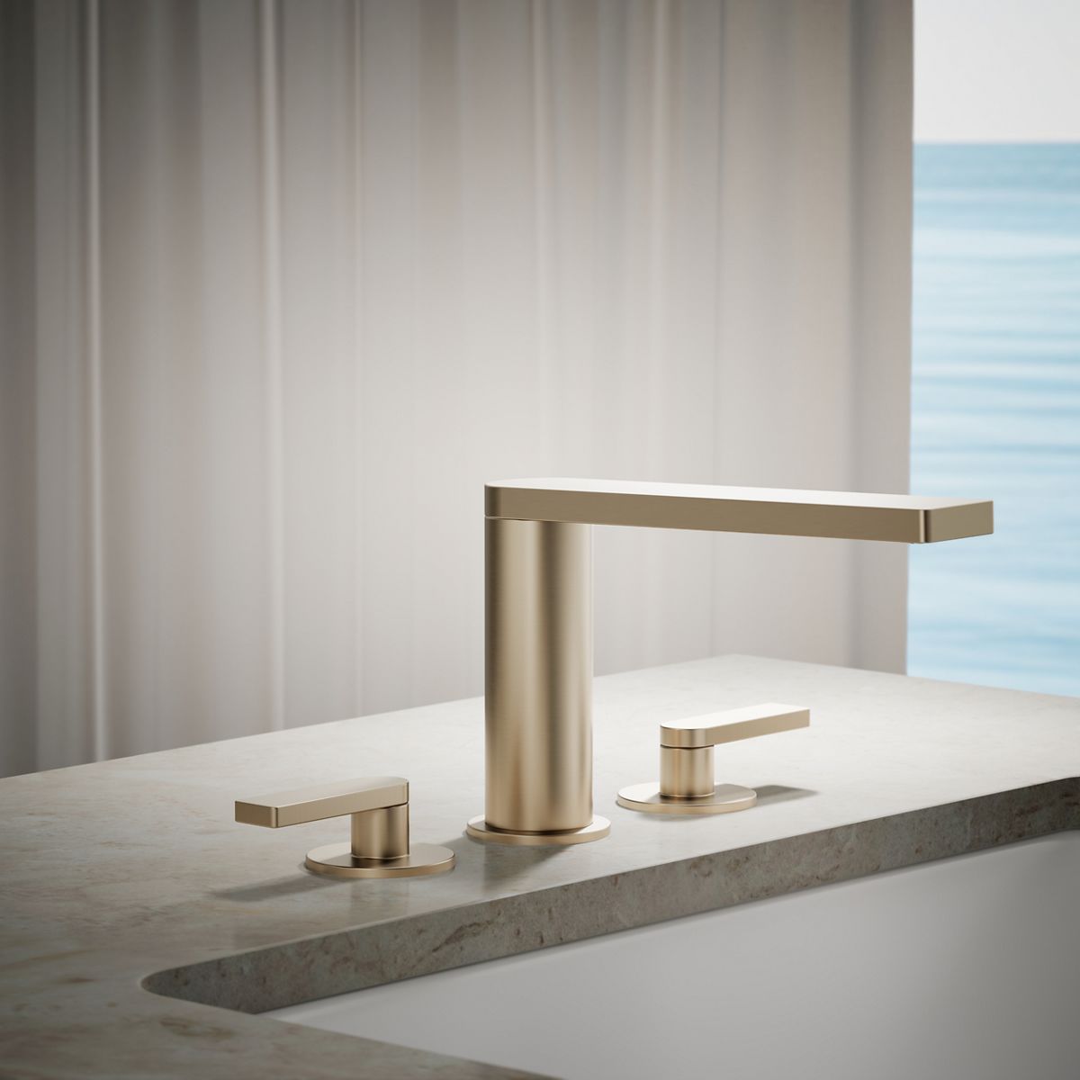 Composed® Deck-mount bath faucet with lever handles