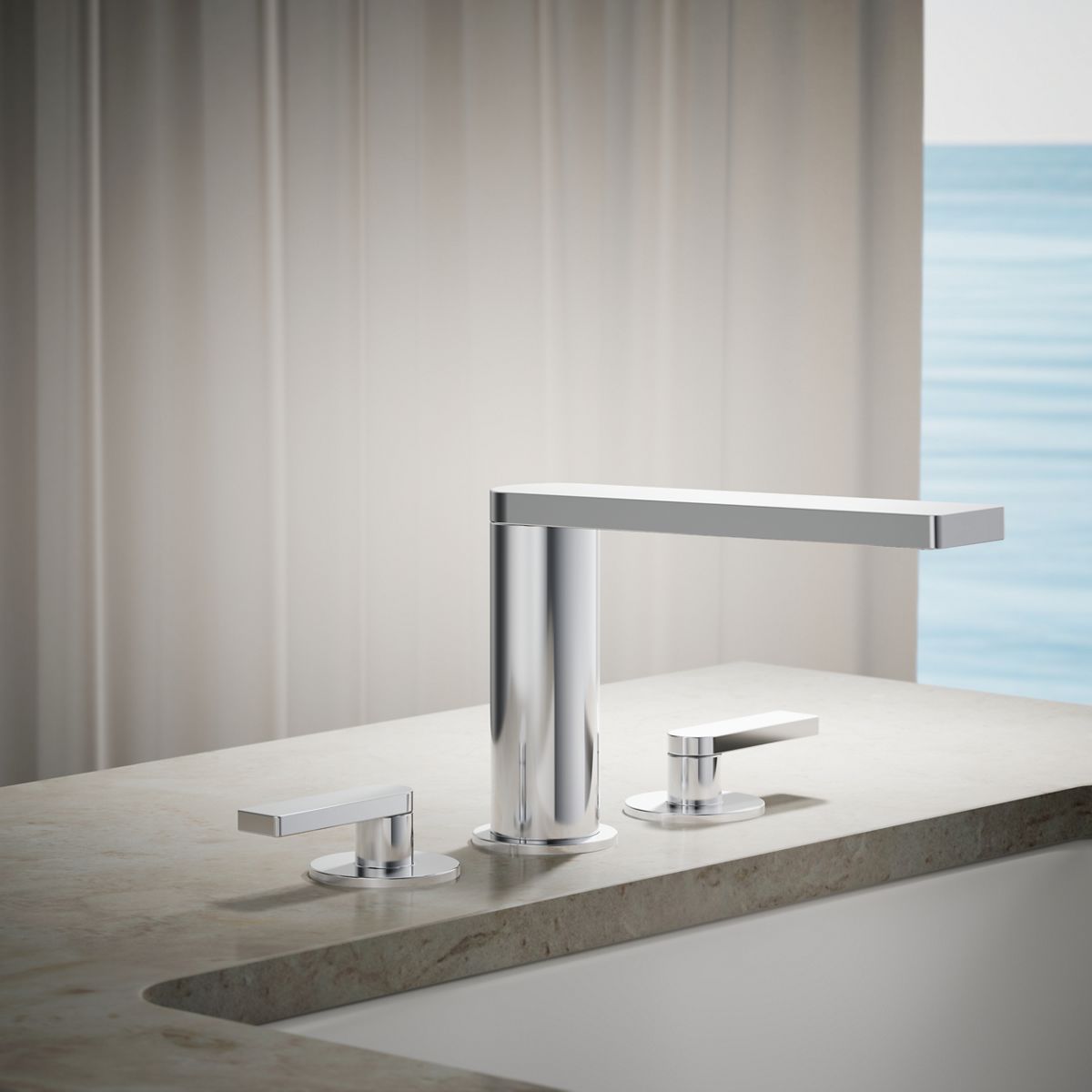 Composed® Deck-mount bath faucet with lever handles