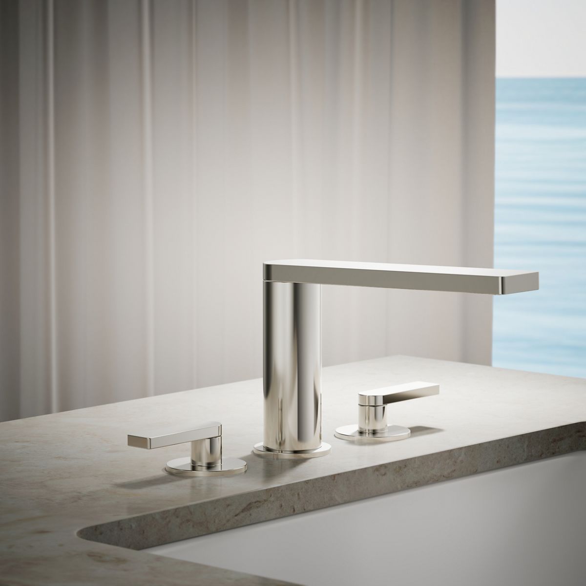 Composed® Deck-mount bath faucet with lever handles