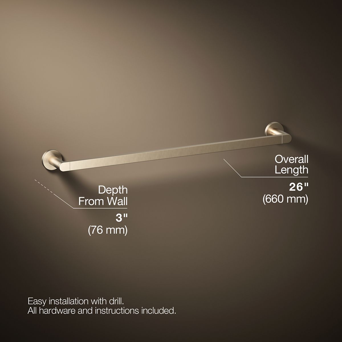 Composed® 24" towel bar