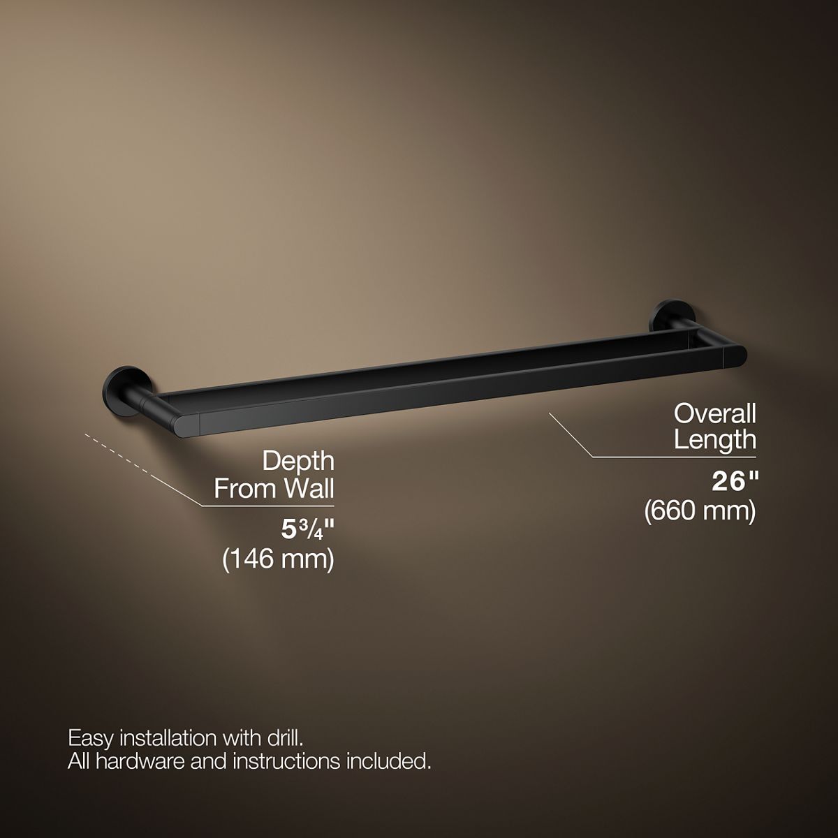 Composed® 24" double towel bar