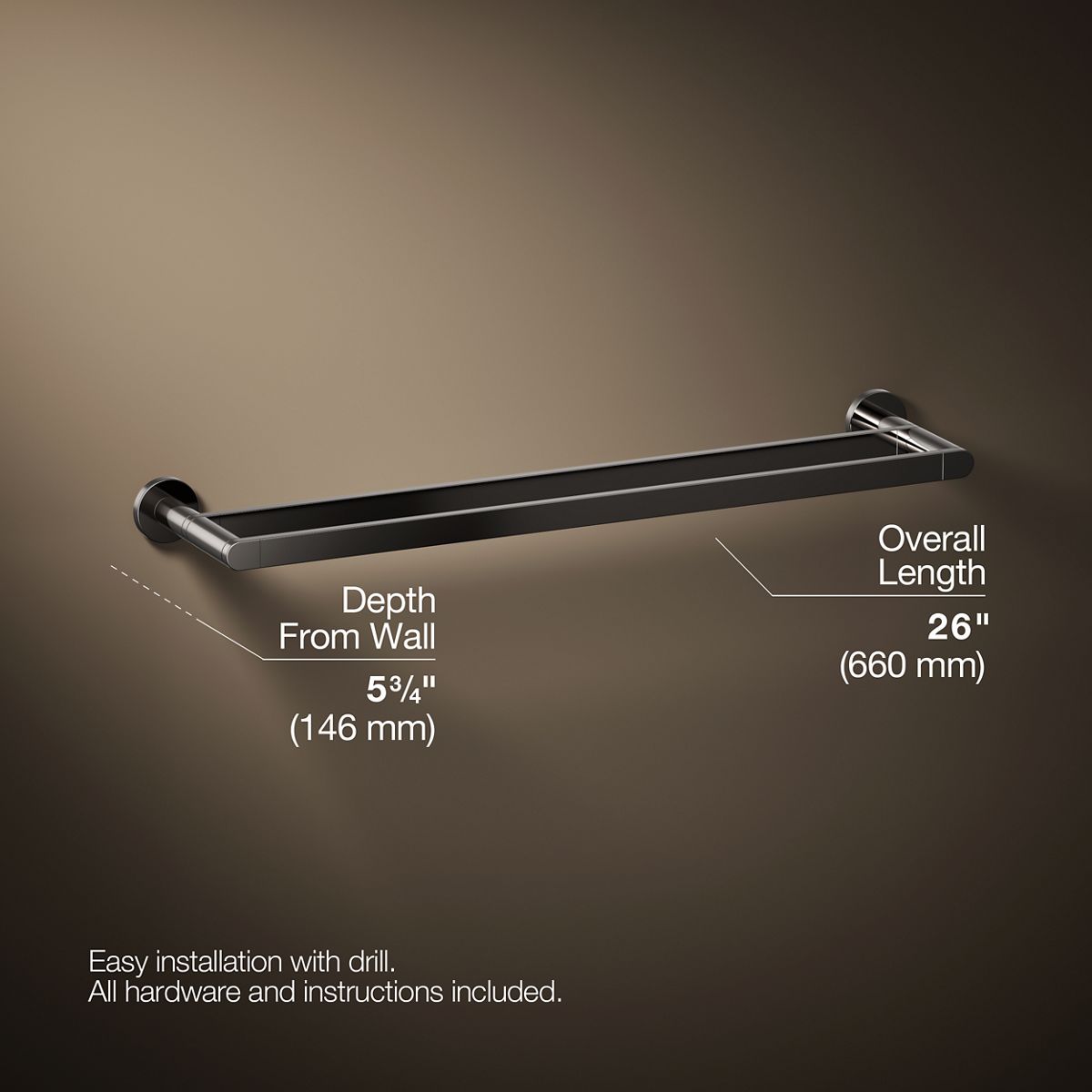 Composed® 24" double towel bar