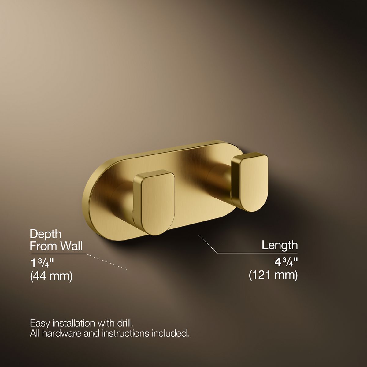 Composed® Double robe hook