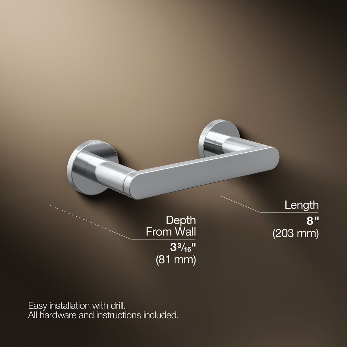 Composed® Pivoting toilet paper holder