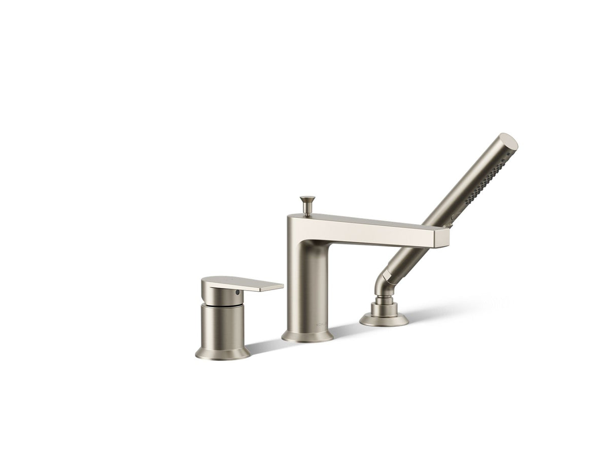 Taut® Deck-mount bath faucet with handshower
