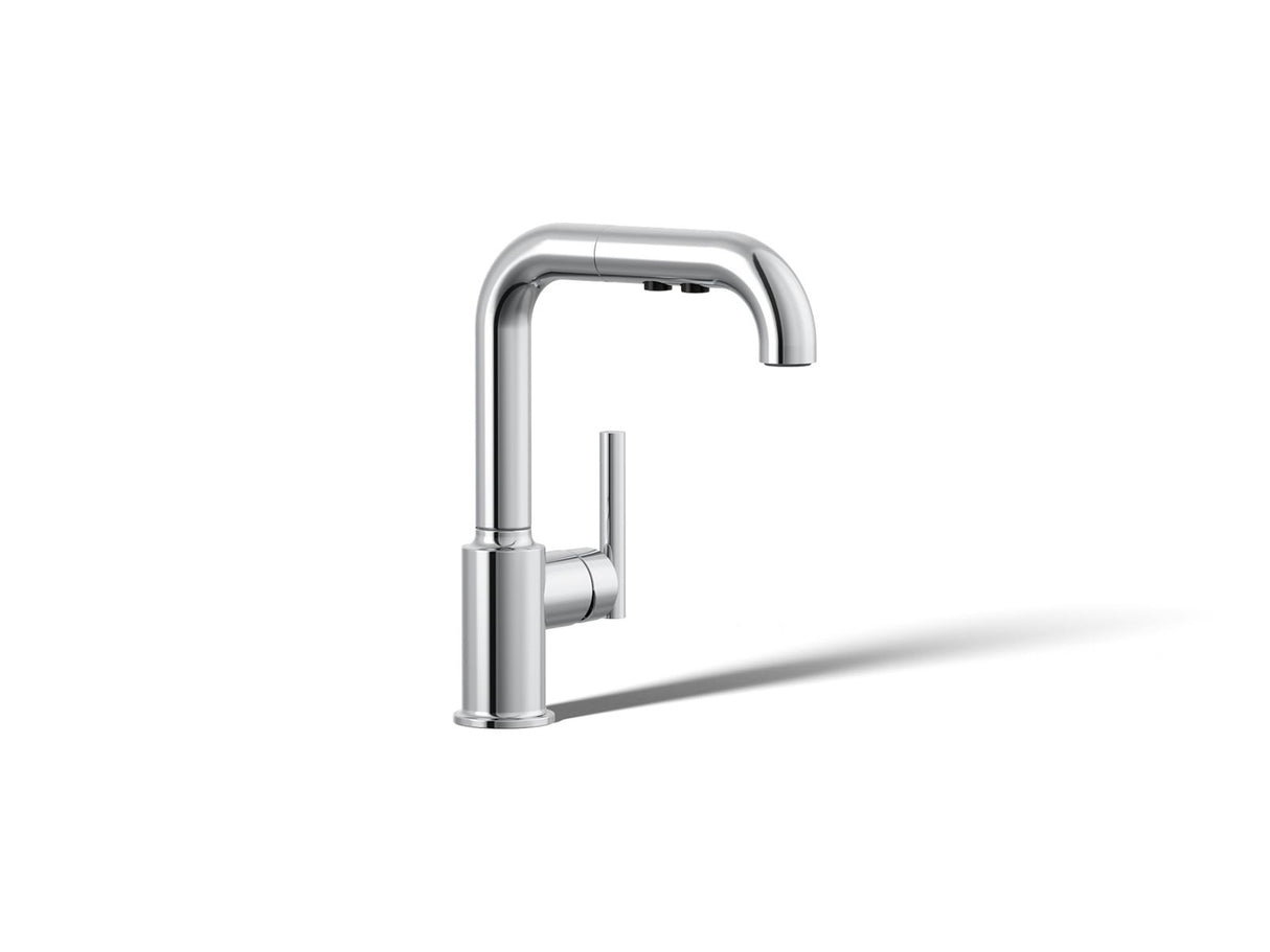 Purist® Pull-out kitchen sink faucet with three-function sprayhead
