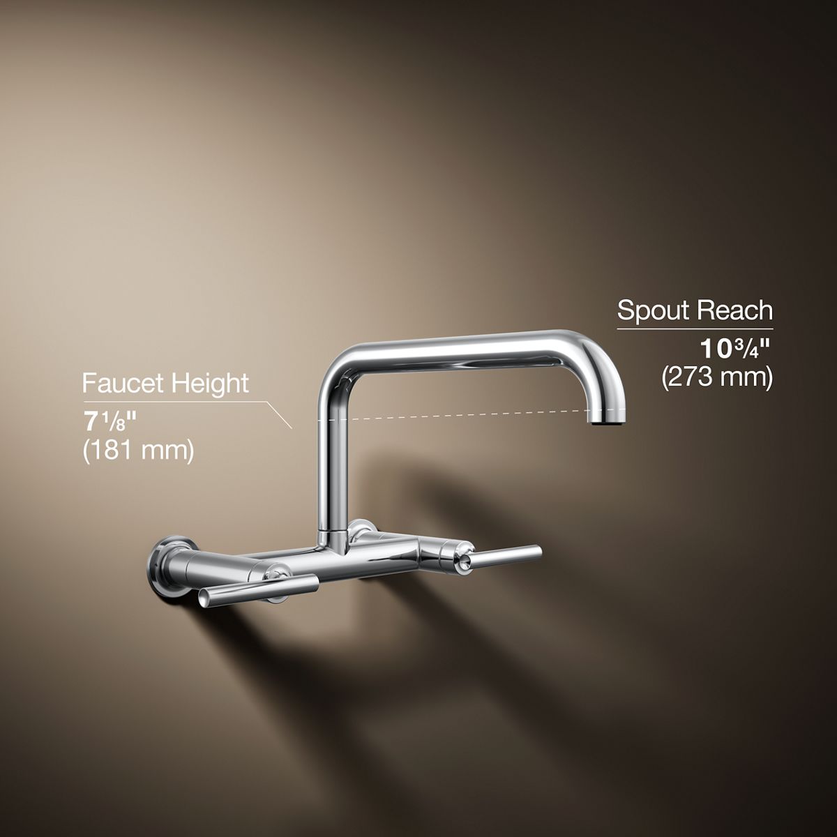 Purist® Two-hole wall-mount bridge kitchen sink faucet