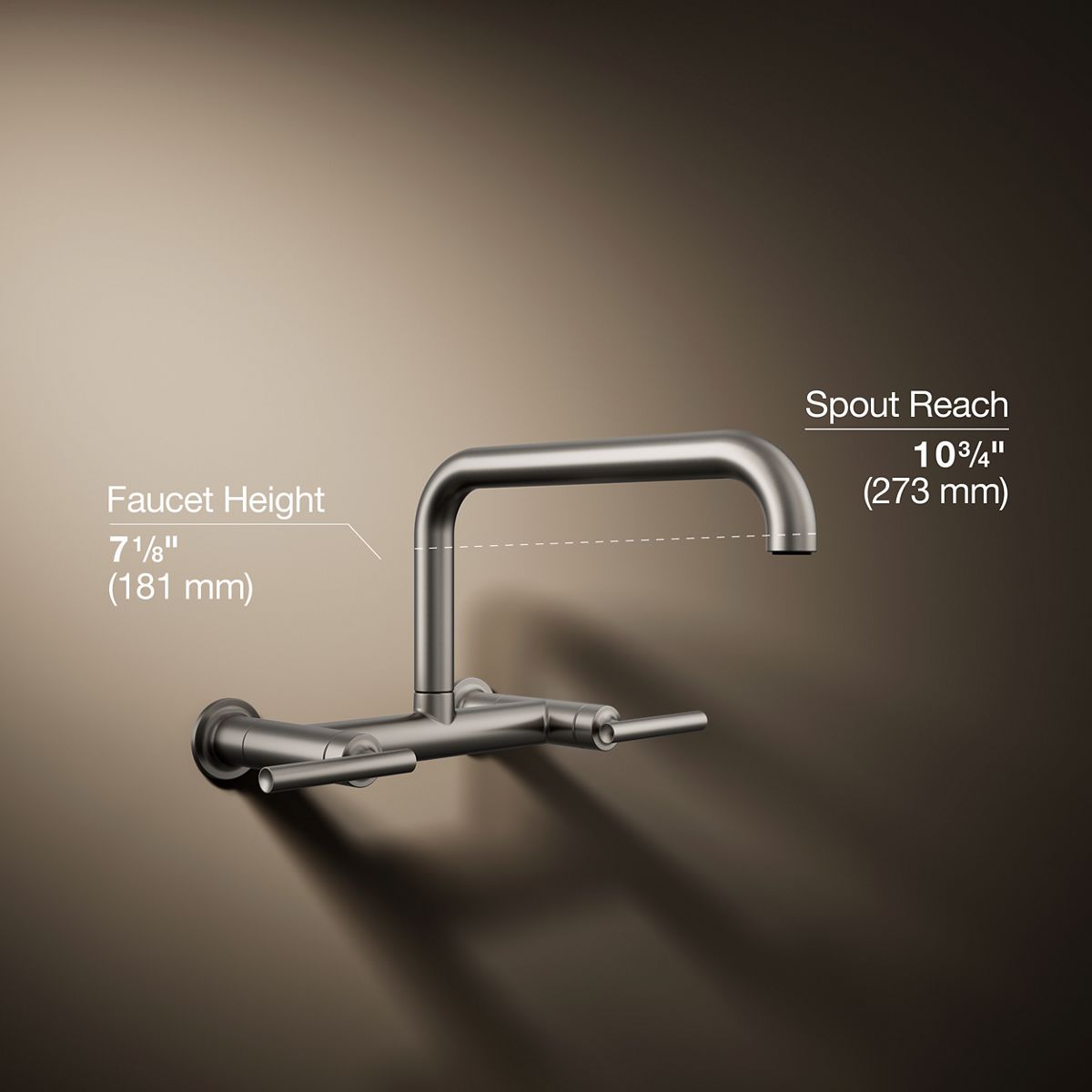 Purist® Two-hole wall-mount bridge kitchen sink faucet